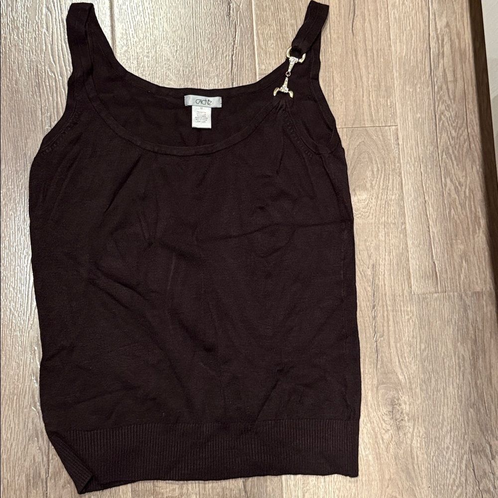 Cache Women's Brown Camisole with Gold Detail